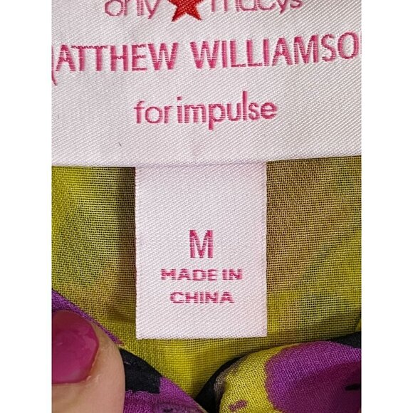 Matthew Williamson Dress M Green Animal Print Midi Tropical Retro Safari Floral - Picture 2 of 12